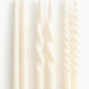 2 Boxes H&M Home White Taper Candles (12 total) – Wedding/Event Decor